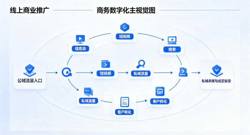 麻城市线上商业推广怎么做？全域流量闭环搭建与低成本转化实战指南